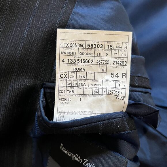 Ermenegildo Zegna Traveller Micronsphere Blazer 54R 100% Wool Pinstripe Italy - Picture 3 of 11